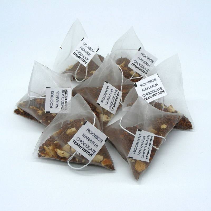 Rooibos Naranja Chocolate Pirámides Biodegradables | TeaInfusion Rooibos Naranja Chocolate Pirámides Biodegradables | TeaInfusion