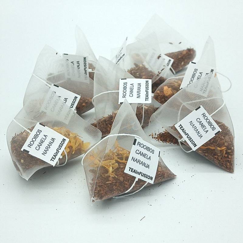 Rooibos Canela Naranja Pirámides Biodegradables TeaInfusion Rooibos Canela Naranja Pirámides Biodegradables TeaInfusion