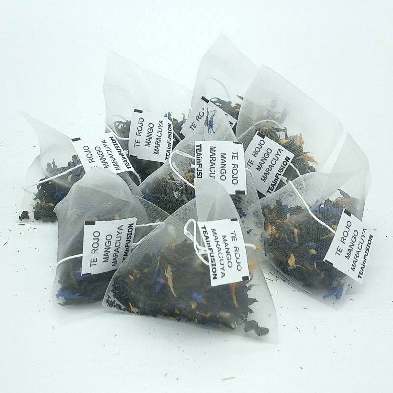 Té rojo Mango Maracuya Pirámides Biodegradables TeaInfusion Té rojo Mango Maracuya Pirámides Biodegradables TeaInfusion