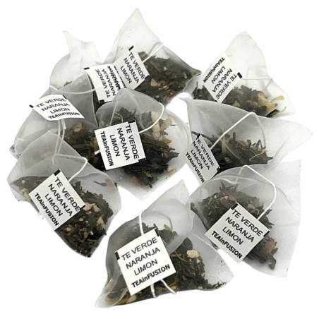 Pirámides Biodegradables Té verde Naranja Limón - TEAINFUSION